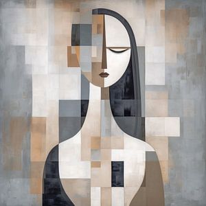 Woman by Color Square