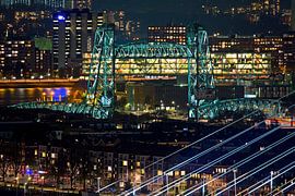 Night view of De Hef in Rotterdam seen from high point