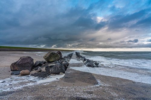 Oudeschild Texel waddenstrand de hornt woest water