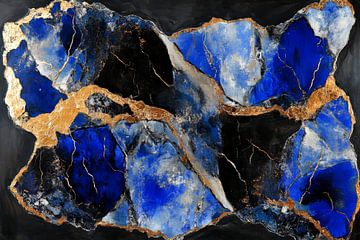 Drainage of blue gemstones and gold veins by Poster Art Shop