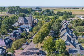 Sexbierum en omgeving vanaf de toren van de Sixtuskerk van Meindert van Dijk