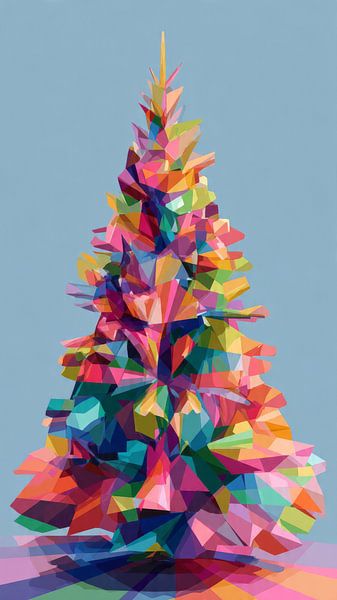 arbre de noël abstrait par hisam colours