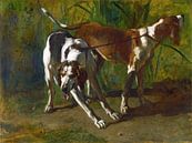 Konstanter Troyon, gefütterte Hunde - 1860 von Atelier Liesjes Miniaturansicht