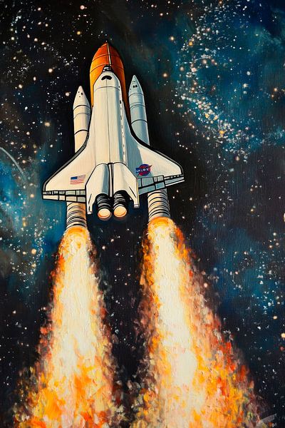 Space rocket by Poster Art Shop