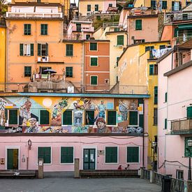 Plein in Riomaggiore van Freek Rooze