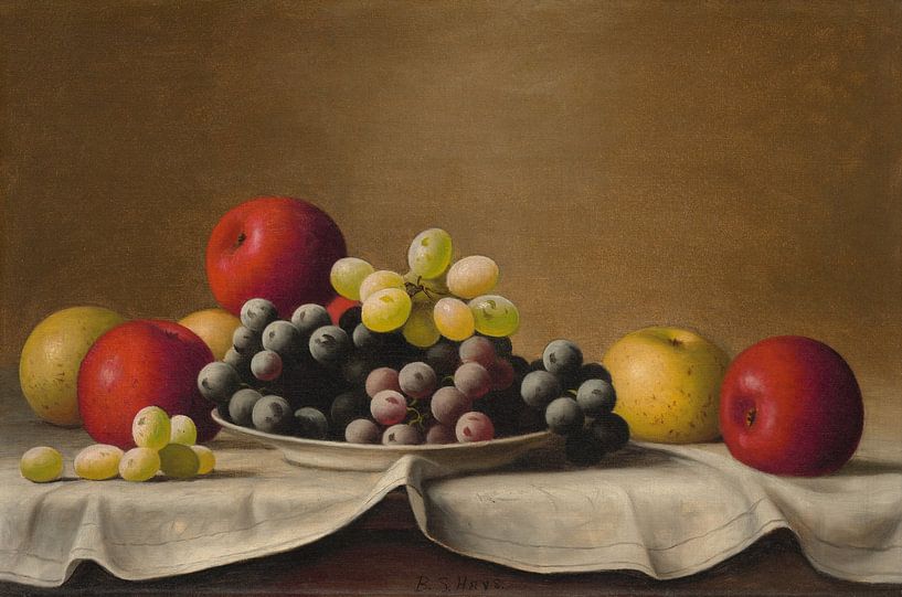 Still life with apples and grapes, Barton Stone Hays by Oude Meesters Atelier