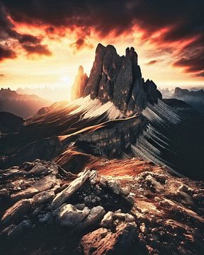 Alpenpracht bij zonsopgang van fernlichtsicht