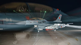 F-16B MLU „Fighting Falcon“ der Königlichen Luftwaffe.