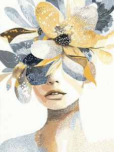 Femme avec des fleurs