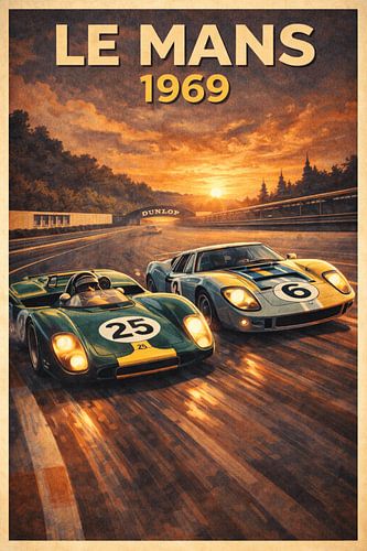 Affiche Le Mans 1969 Sunset Endurance