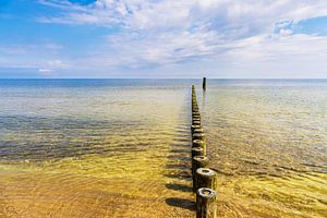 Buhne am Strand von Ückeritz auf der Insel Usedom