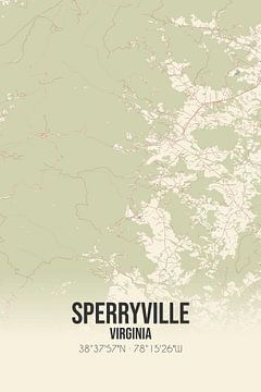 Alte Karte von Sperryville (Virginia), USA. von Rezona