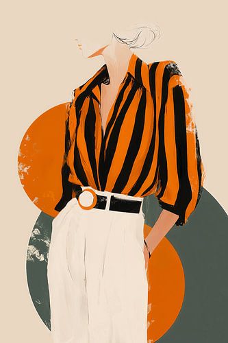 Dame in Orange Nr. 5