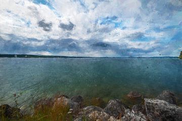 Crystal clear Swedish lake by Marco Lodder