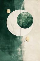 Minimal sun and moon painting