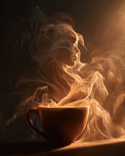 Koffie of cappuccino abstract