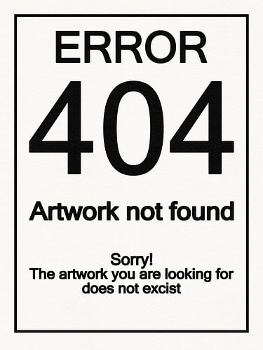 Loading – Error 404 | Digitale Typografie Kunst in Zwart-Wit