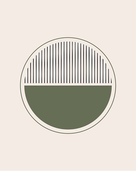 Green circle with black lines by Studio Miloa
