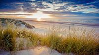 Sunset above the beach of Ameland (NL)