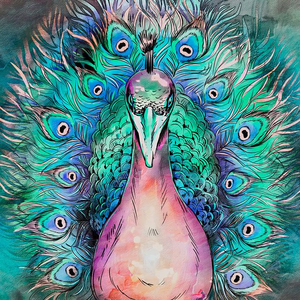 Japanischer Pfau von Mad Dog Art