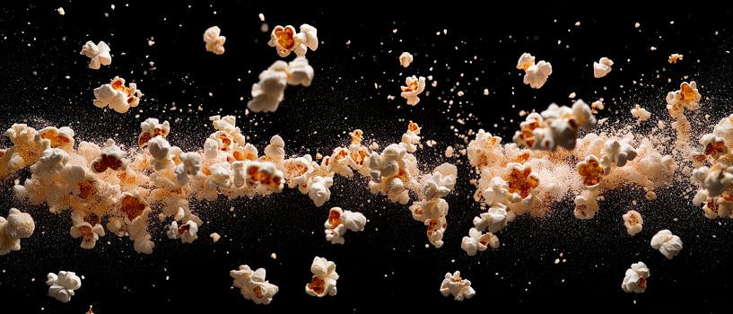 Explosion de pop-corn lumineux dans l'obscurité par Poster Art Shop