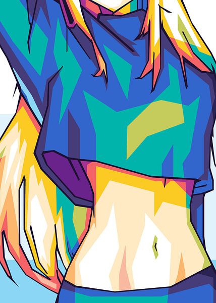 Sexy Körper Mädchen Anime Popart von Rizky Dwi Aprianda