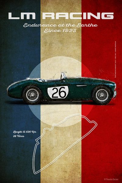 LM Racing Austin Healey 100S, 1955, Lance Macklin par Theodor Decker