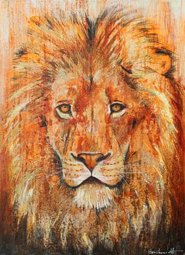 Sonnenuntergang des Löwen von Atelier Paint-Ing