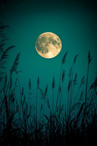 Vollmond Abenddämmerung