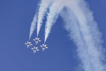 Formation du diamant des Thunderbirds de l'armée de l'air américaine. sur Jaap van den Berg