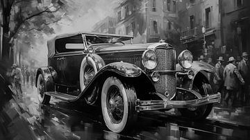 Vintage cars from the 1920s on the road by Animaflora PicsStock