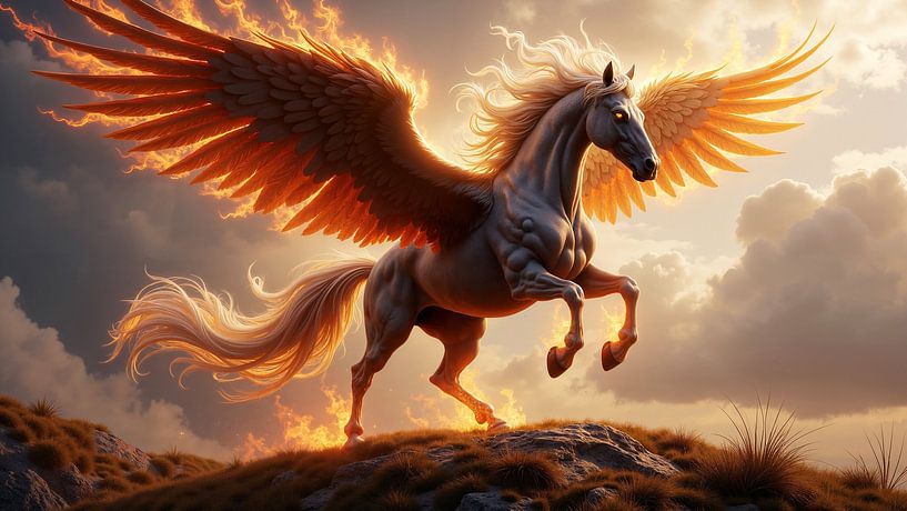 PEGASUS : L’Étalon de Feu Volant du Crépuscule par INFERAURUM
