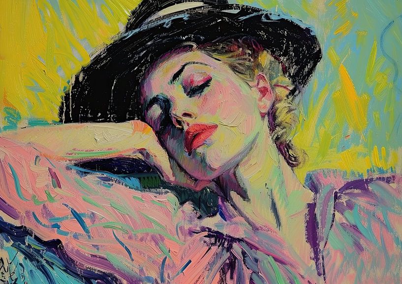 Elegant Lady | Dreamy Noir by Abstract Painting