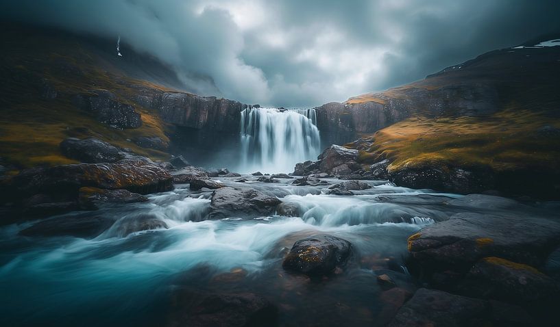 Herbstlicher Wasserrausch von fernlichtsicht