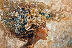 Vrouw Bloemen | Schilderij | Impressionisme