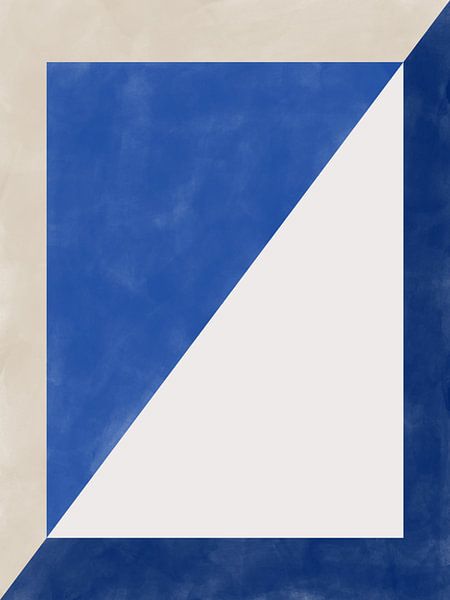 Blue Geometric Play by Elena Ristova