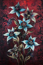 Blumenmalerei | Ornamentale Blumen von Wunderbare Kunst