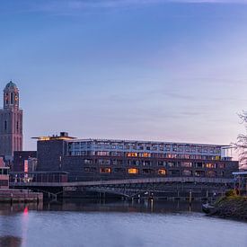Evening photography Skyline Hanseatic City of Zwolle with the Perperbus by Martin Bredewold