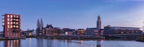 Evening photography Skyline Hanseatic City of Zwolle with the Perperbus by Martin Bredewold