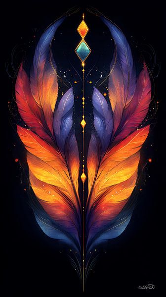 colourful symmetrical figure by Gelissen Artworks