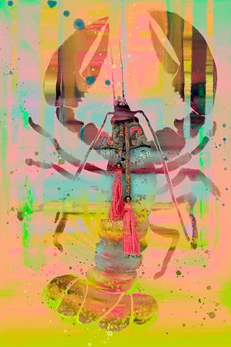 Kreeft schilderij. Popart.