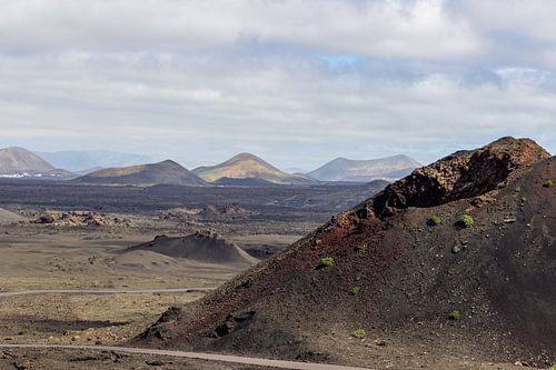 Colourful volcanic landscape on the island of Lanzarote