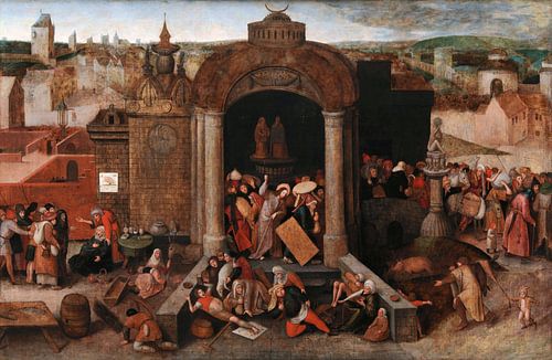 Christus verjaagt de geldwisselaars uit de tempel, Pieter Bruegel de Oude