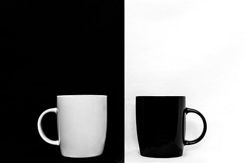 Cup in black and white, photography