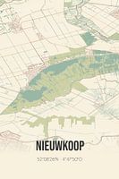 Vintage landkaart van Nieuwkoop (Zuid-Holland)