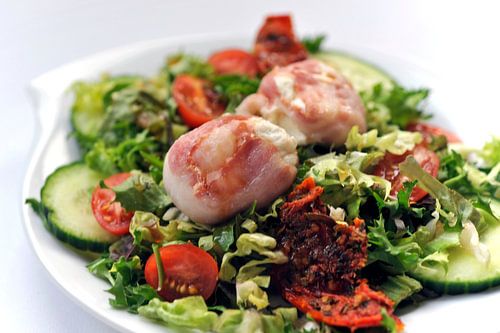 Salade geitenkaas met spek