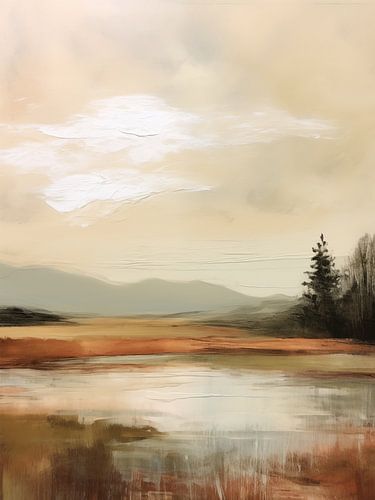 Peinture de paysage abstraite