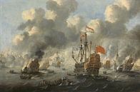 VOC Seeschlacht Malerei: Das Verbrennen der englischen Flotte für Chatham, 20. Juni 1667, Peter von  von Schilderijen Nu Miniaturansicht