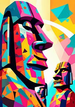 Moai pop-art van BRZ999