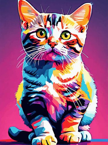 Amerikaans Korthaar Pop Art van MIROKKU